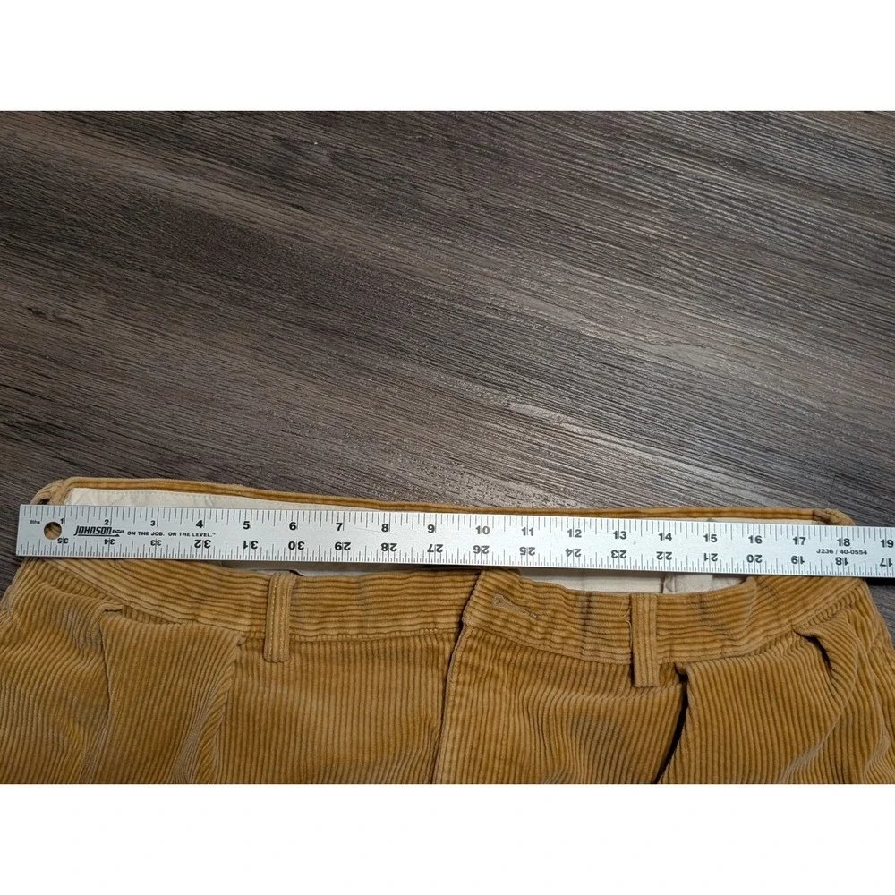 Polo Ralph Lauren Andrew Pant 40x(28)32 Tan Corduroy‎ Pleated Relaxed Trousers
